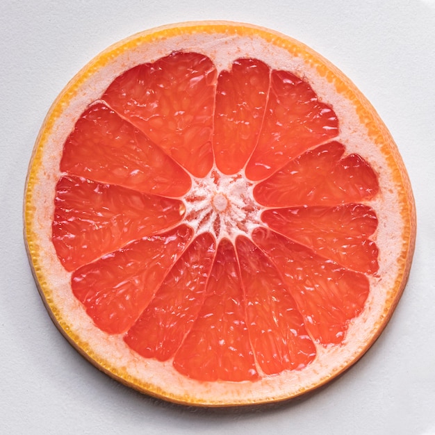 Bovenaanzicht heerlijke grapefruit segment