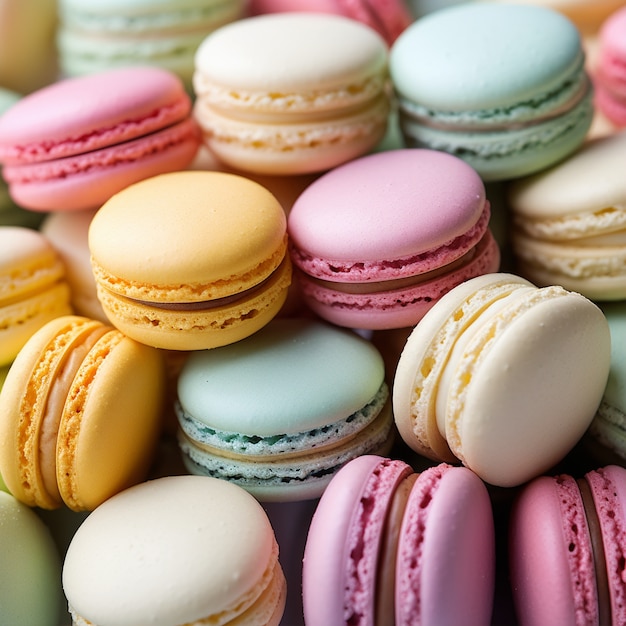 Bovenaanzicht heerlijke koekjes op tafel