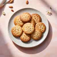 Gratis foto bovenaanzicht heerlijke koekjes op tafel