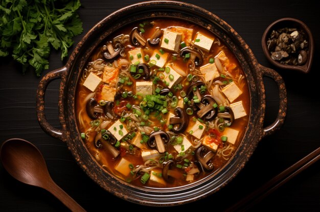 Bovenaanzicht heerlijke ramen op tafel