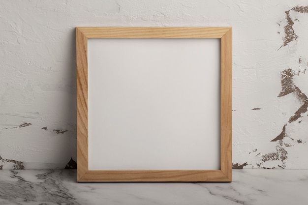 Bovenaanzicht houten leeg frame