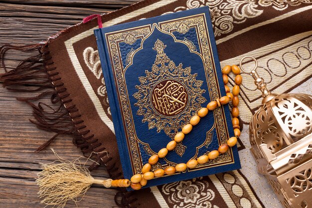 Bovenaanzicht islamitische Nieuwjaar concept