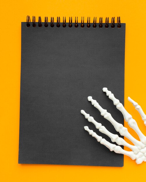 Bovenaanzicht Kladblok voor Halloween