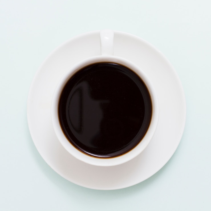 Gratis Foto bovenaanzicht kopje koffie