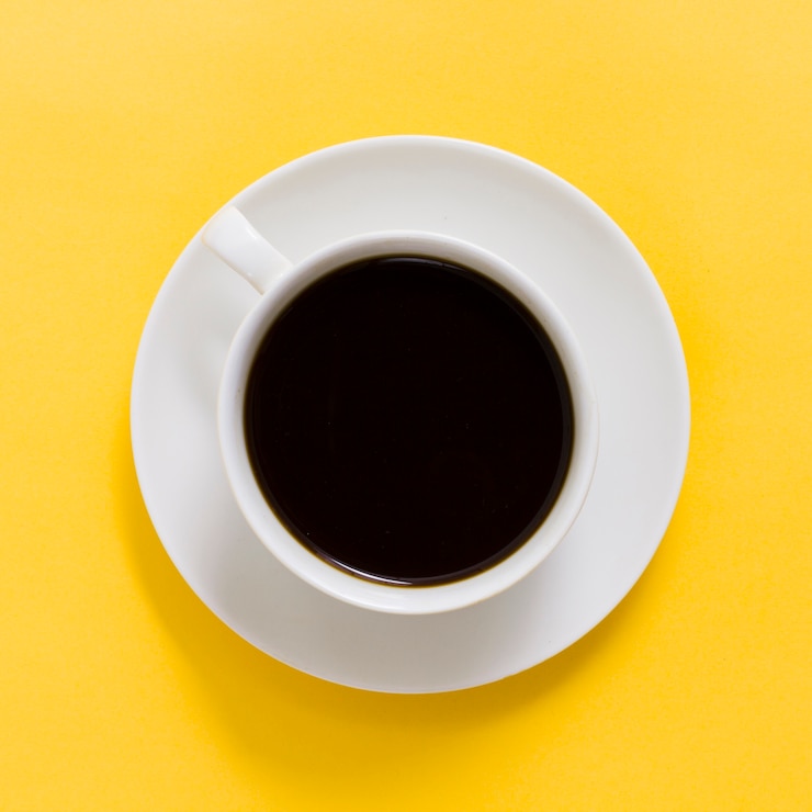 Gratis Foto bovenaanzicht kopje koffie