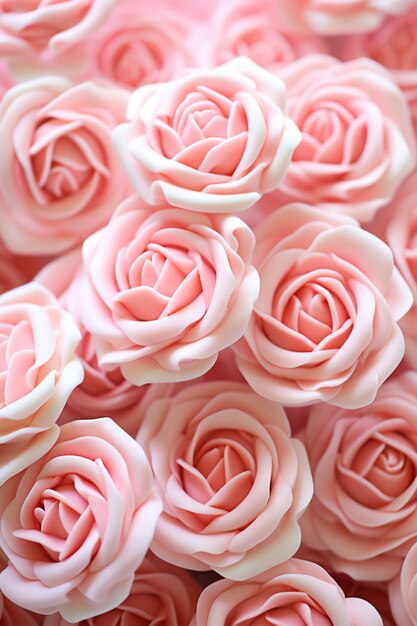 Bovenaanzicht mooie rozen arrangement