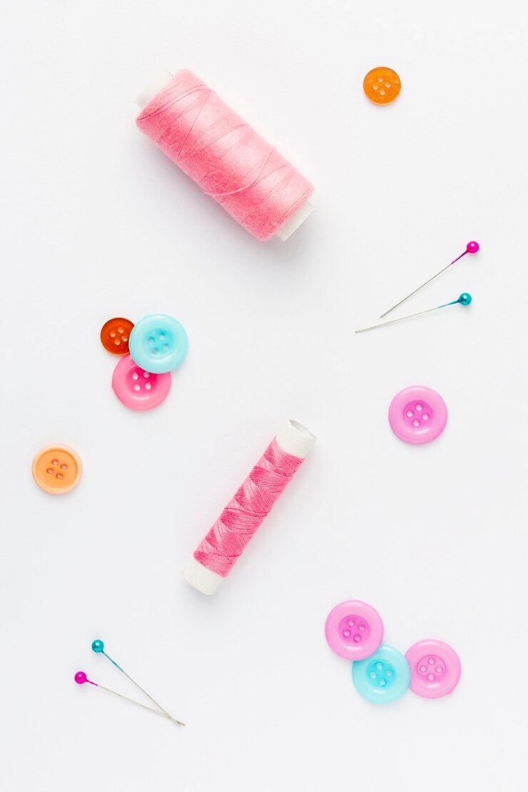 Gratis Foto bovenaanzicht naai-accessoires