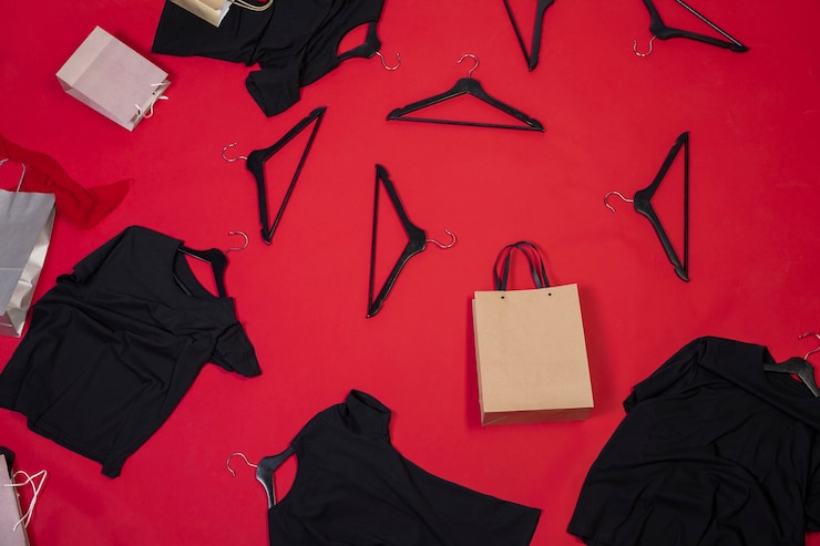 Gratis Foto bovenaanzicht nieuwe kleding voor de vrouw