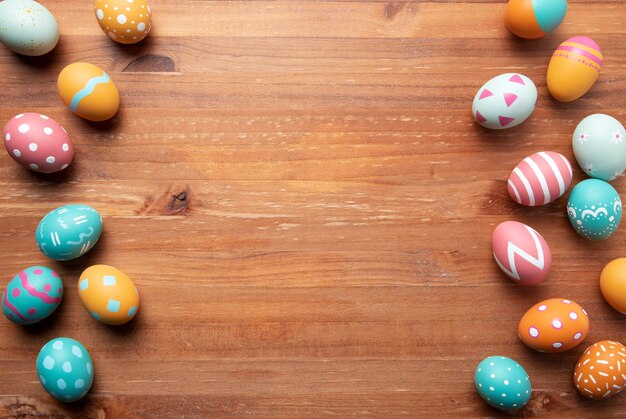 Bovenaanzicht op mooie ester eieren