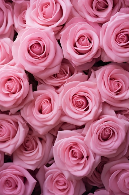 Bovenaanzicht rozen arrangement