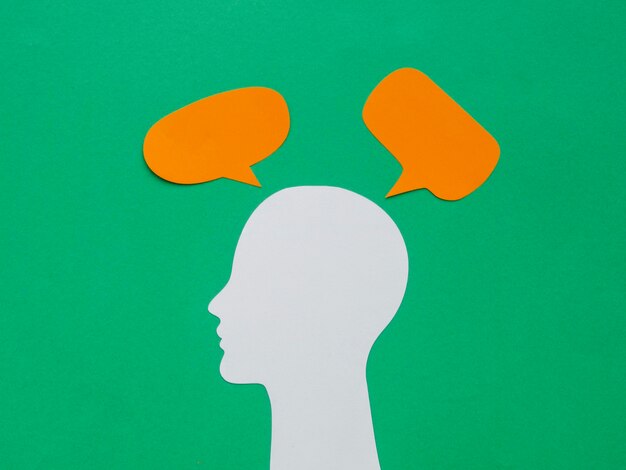 Bovenaanzicht samenstelling van optimisme conceptelementen