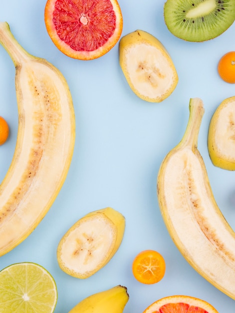 Bovenaanzicht selectie van lekker fruit