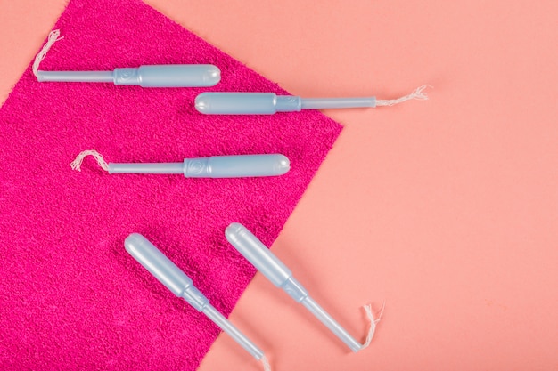 Gratis foto bovenaanzicht tampons