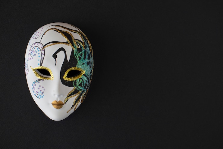 Gratis Foto bovenaanzicht theater masker stilleven