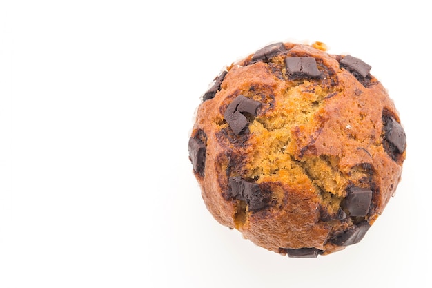 Bovenaanzicht van gebakken muffin