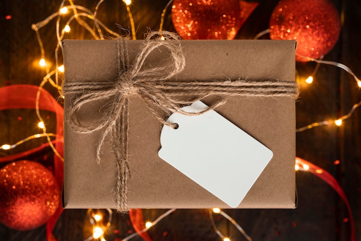 Gratis Foto bovenaanzicht van kerst concept met kopie ruimte