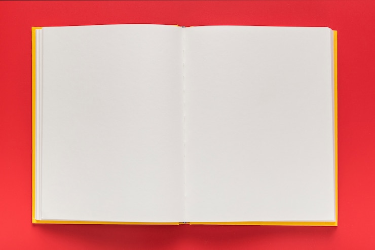 Gratis Foto bovenaanzicht van lege menuboek