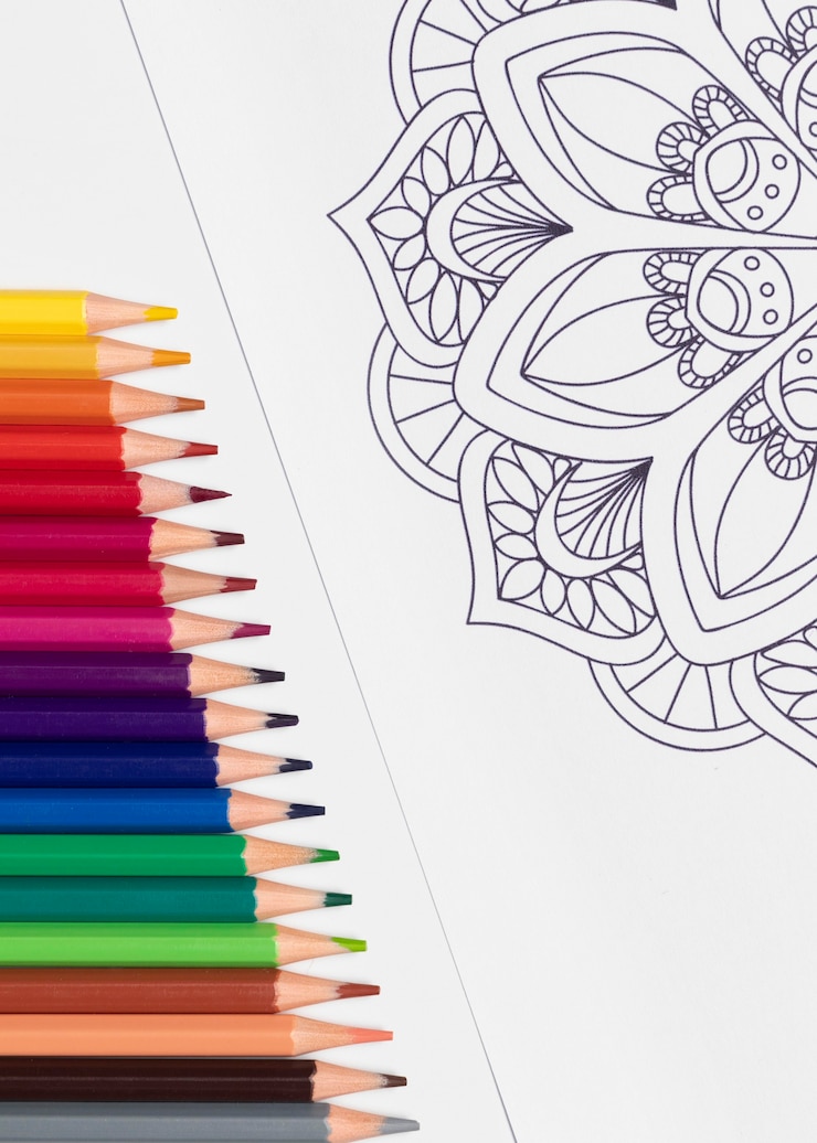 Gratis Foto bovenaanzicht van mandala concept