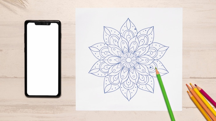 Gratis Foto bovenaanzicht van mandala concept