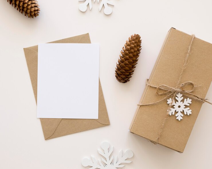 Gratis Foto bovenaanzicht van prachtige kerst concept