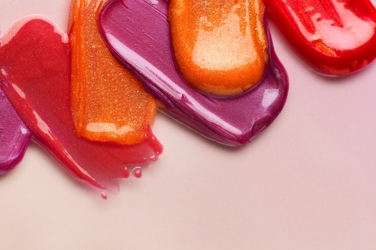 Gratis Foto bovenaanzicht verschillende tinten lipgloss