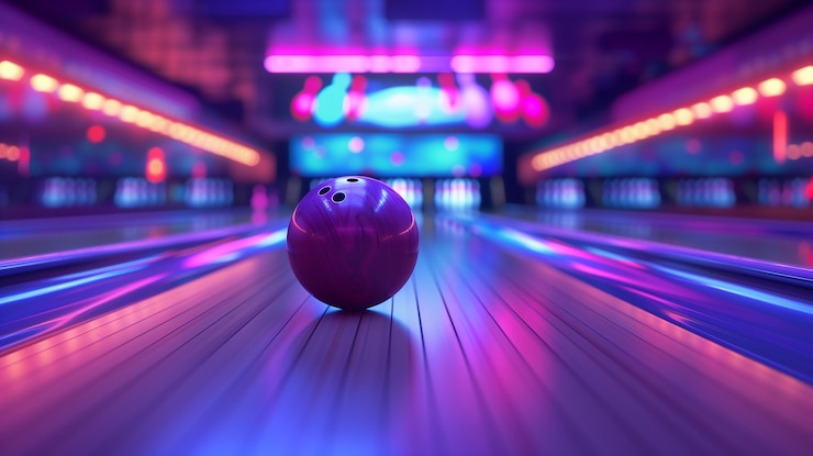 Gratis Foto bowlingbaan met neonlichten.