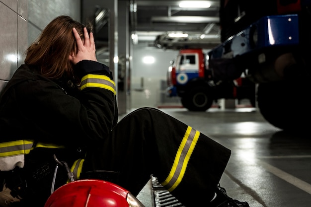 Brandweerman klaar voor zijn missie