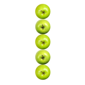 Brief die ik heb gemaakt van groene appels. onderdeel van de collectie Premium Foto