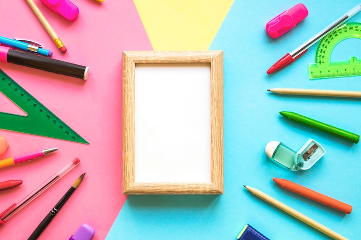 Gratis Foto briefpapier rond het frame