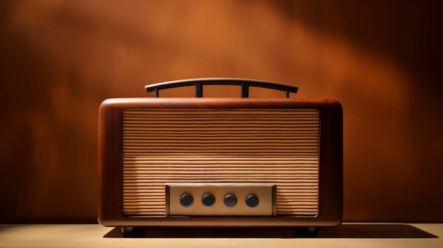 Gratis foto bruin retro-elektronisch radioapparaat