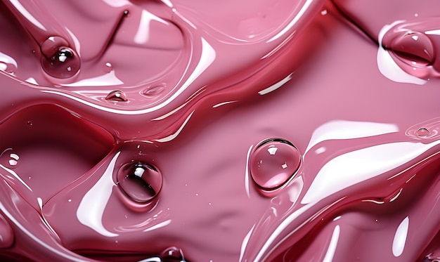 Gratis foto bruto render waterdruppel op roze achtergrond