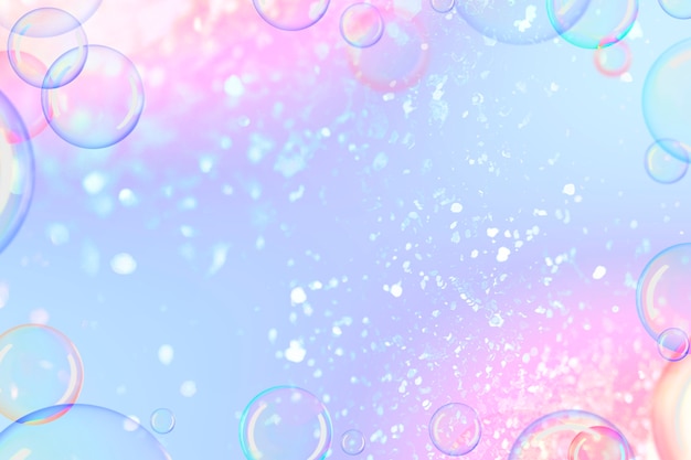 Bubbly pastel holografische achtergrond met kleurovergang