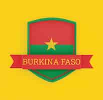 Gratis foto burkina faso vlag met banner