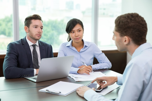 Business Team Meeting in Office 3