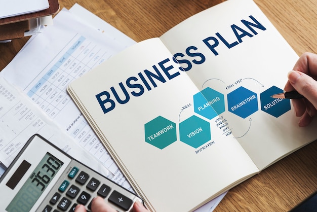 Businessplan Strategie Ontwikkelingsproces Grafisch Concept