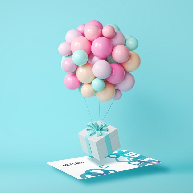 Cadeaubon in 3D-rendering