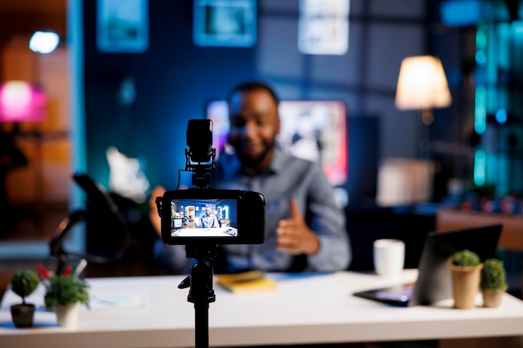 Gratis Foto camera gebruikt voor het opnemen van technische tutorials