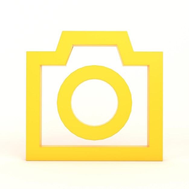 Camera Teken Voorkant Met Witte Achtergrond