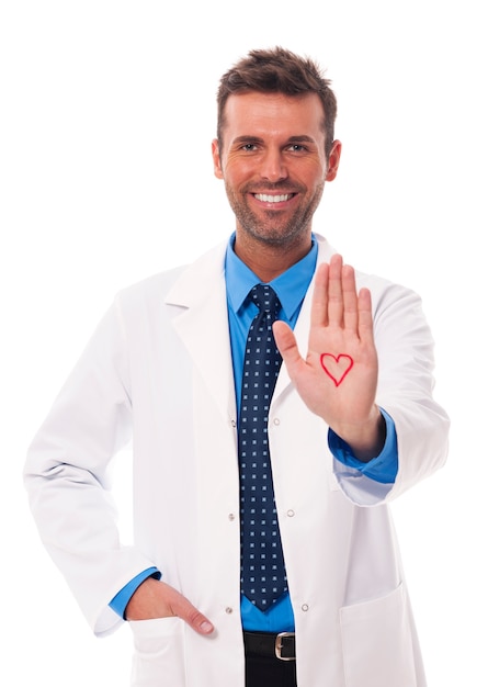 Cardioloog hart teken tonen