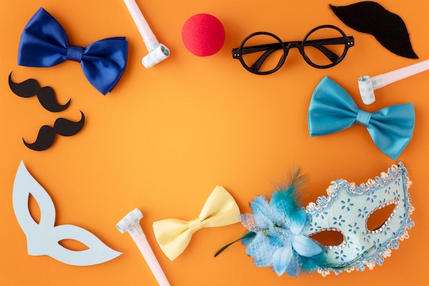 Carnaval schattig masker kopie ruimte