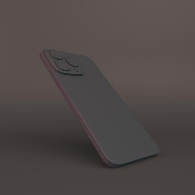 Cartoon Clay Phone 14 Pro Rechtsachteraanzicht op donkere achtergrond