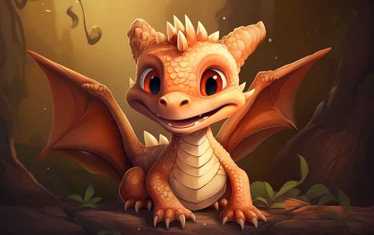 Gratis Foto cartoon draak personage