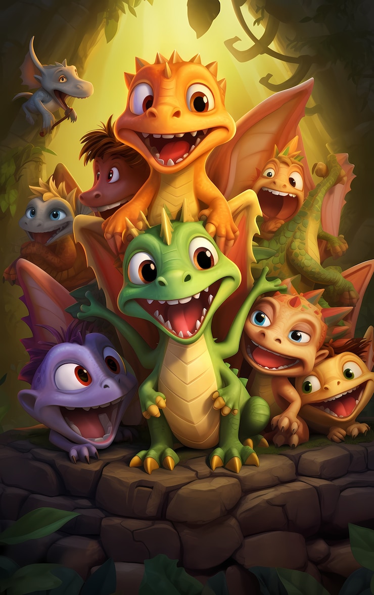 Gratis Foto cartoon draak personage