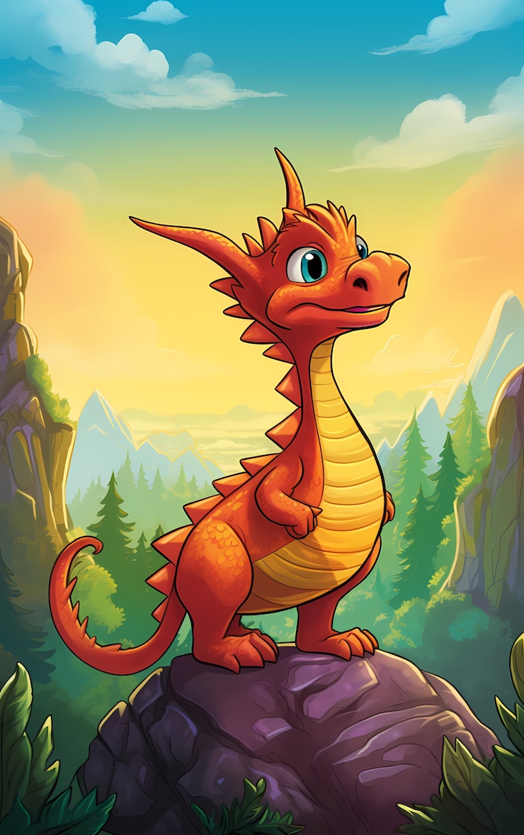 Gratis Foto cartoon draak personage