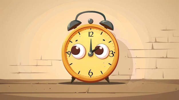 Cartoon illustratie van een klok