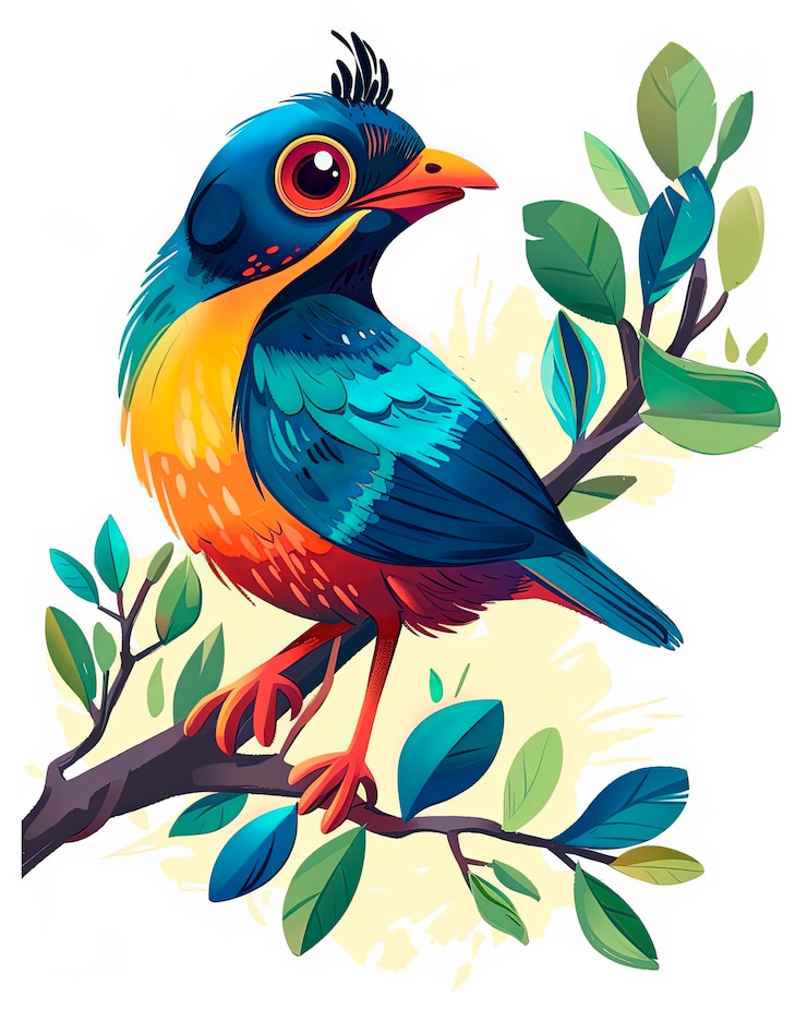 Gratis Foto cartoon vogel illustratie