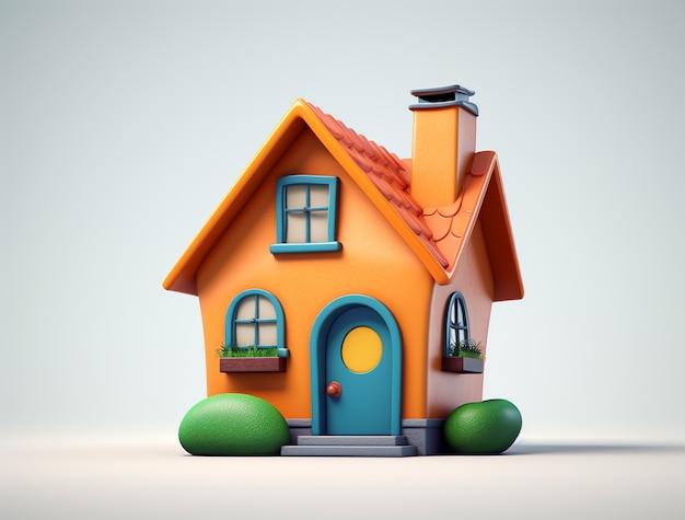 Cartoonmodel voor woningen en onroerend goed