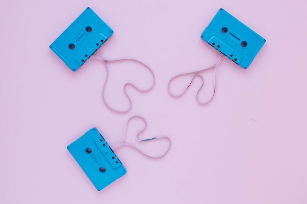 Cassettes met hartvormige banden