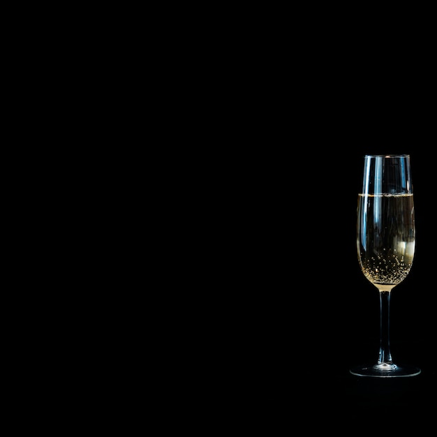 Champagne-glas op lijst