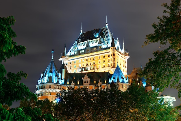 Chateau Frontenac 's nachts Quebec City